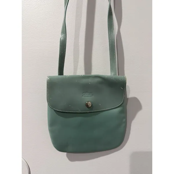 Longchamp‎ Le Pliage Leather Shoulder Bag Crossbody Made In France Vintage L - Image 13