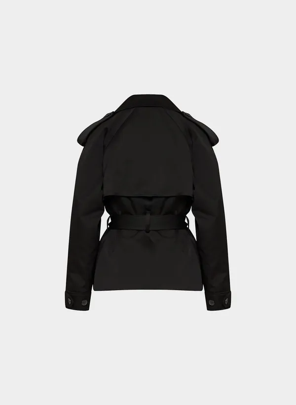 NWOT Aritzia The Davis Short Trench Coat in Black - Image 2