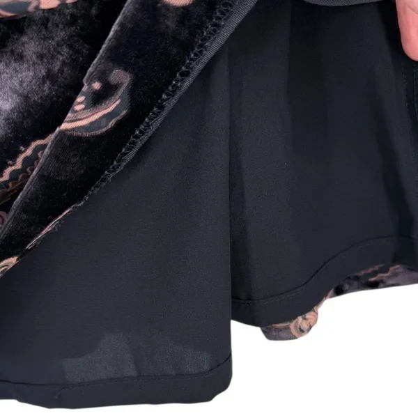 Eliza J Velvet Burnout Cape Sleeve Floral Paisley V Neck Dress Size 16 Feminine - Image 12