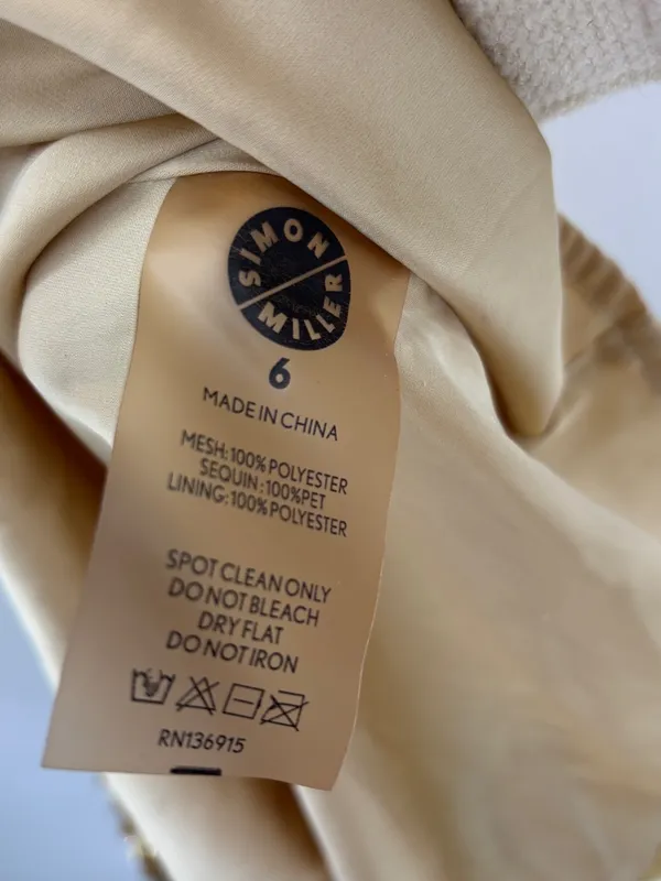 Simon Miller Sculpty Strapless Sequin Maxi Dress Gold - Image 7