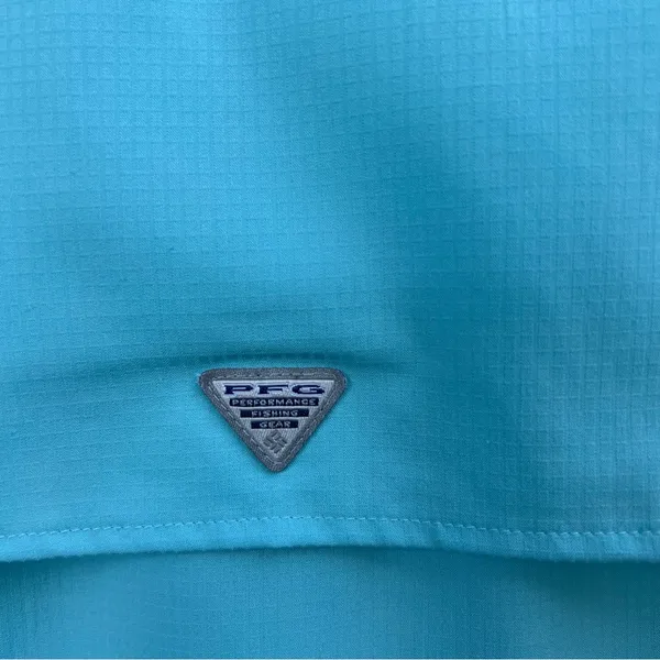 Columbia PFG Long Sleeve Button Down Small Blue - Image 7