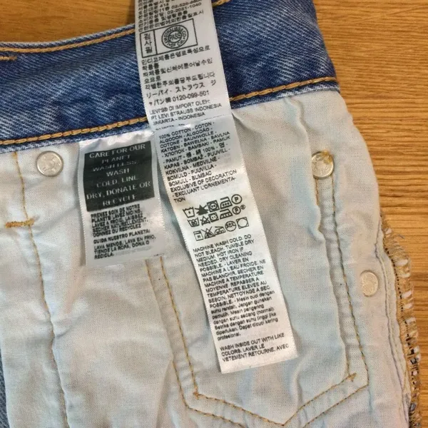 Levi’s 501 distressed Jean shorts button fly 29 medium wash - Image 8