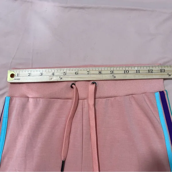 Electric Yoga Sundrop Jogger Pants‎ Womens Size S Pink Rainbow Side Stripes - Image 12