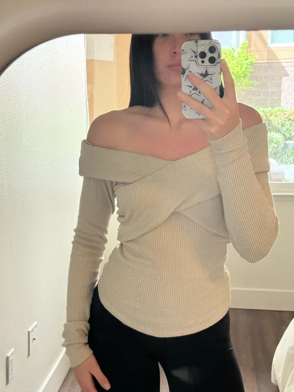 Free People Wrap Off-The-Shoulder Top - Image 3