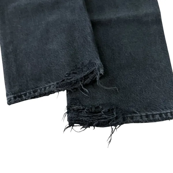 AGOLDE Riley Straight Crop Jeans Black Ripped - Image 7