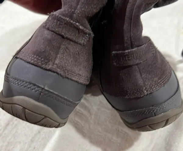 The North Face Women's Nuptse Purna Boot Size 8 Waterproof Faux Fur Gray Suede - Image 14