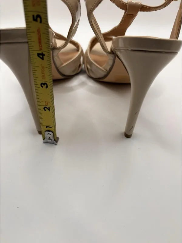 Daisy Fuentes GOLD STILETTO OPEN TOE STRAPS HIGH HEELS - Image 5