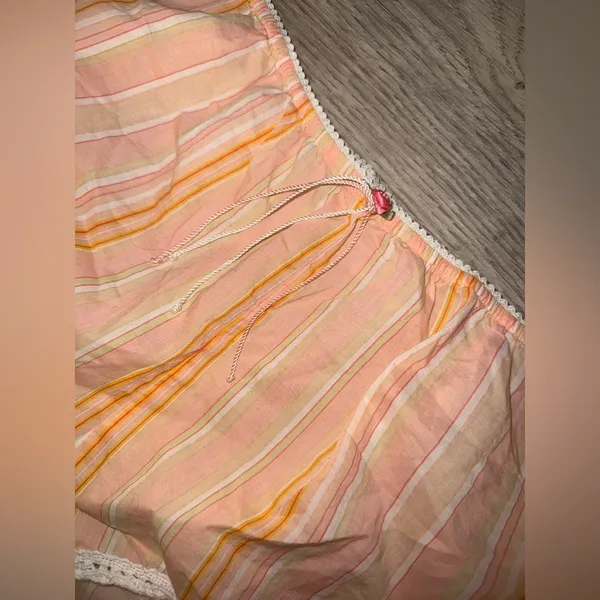 Victoria’s Secret 2000’s Y2K Orange Sherbet Lace Low waist Lounge Shorts L - Image 2