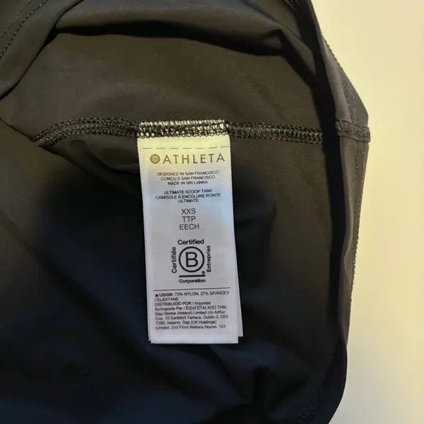 NWT! Athleta Black Racerback Tank - Image 6