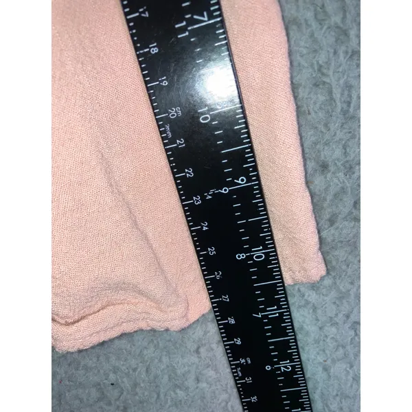 American Threads Wrap Top Peplum Women Large Pink Minimalist Side Tie Cotton - Image 6