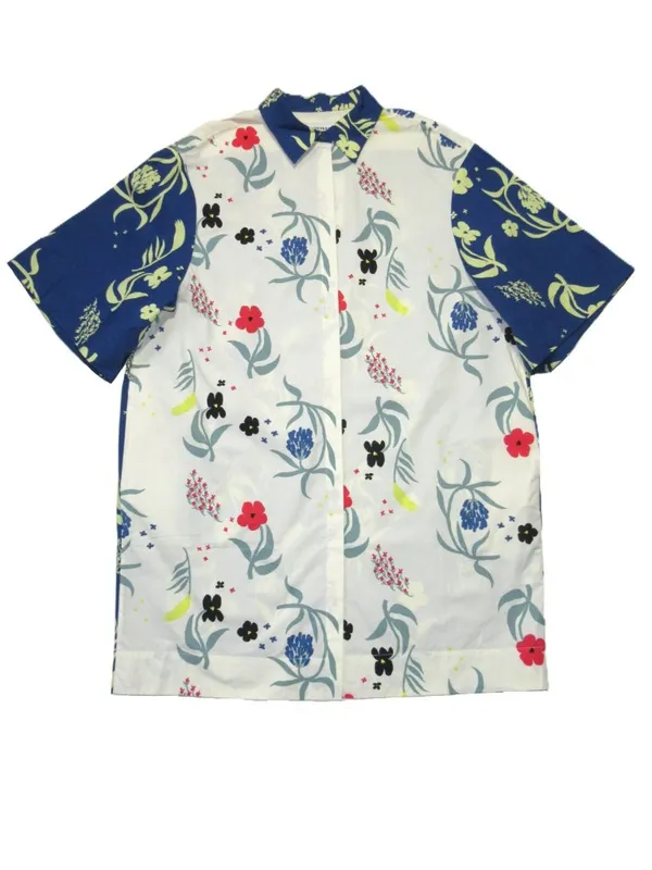 NWT marimekko Fasadi Herbaario Floral Print Cotton Poplin Shirt Dress 40 / 10 - Image 7