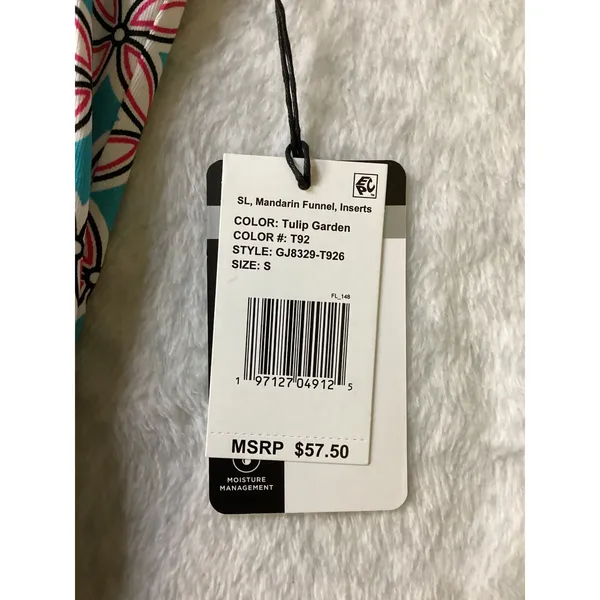 Tail White Label Womens Tulip Garden Sleeveless Golf Top Mandarin Funnel GJ8329‎ - Image 4