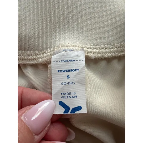 Old Navy Beige PowerSoft Go-Dry High Waisted Ribbed Panel Jogger Pants Small‎ - Image 7