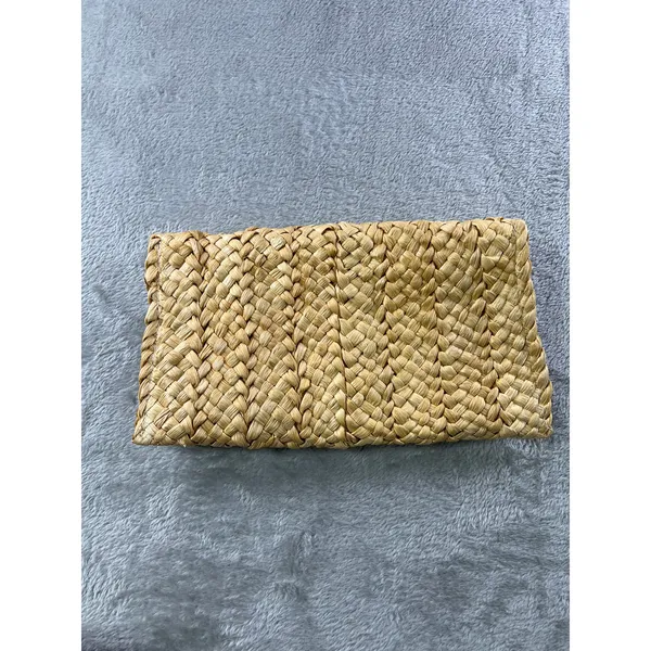 Handmade Straw Clutch Handwoven Purse Boho Coastal Beach Resort Woven Festival Bag - Image 8