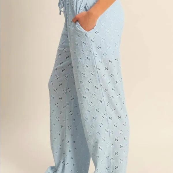 HYFVE Light Blue Wide Leg Pants - Image 2