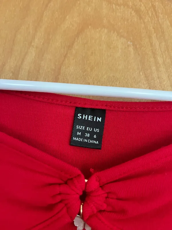 Shein Red Long Sleeve Top - Image 3