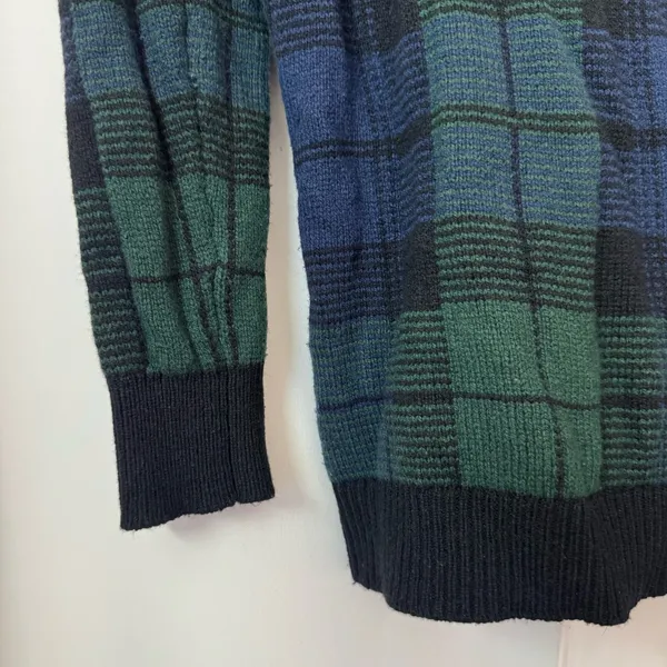 Lauren Ralph Lauren Dark Green & Blue Plaid Crewneck Sweater - Image 3