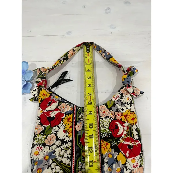 Vera Bradley Floral Quilted Hobo Bag Purse Zip‎ Top Colorful - Image 4