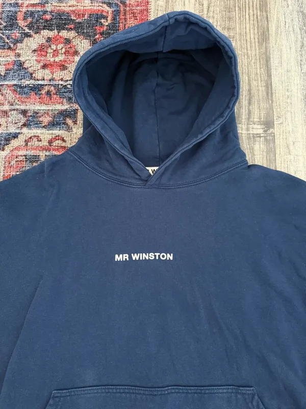 mr.winston navy puff hoodie - Image 3