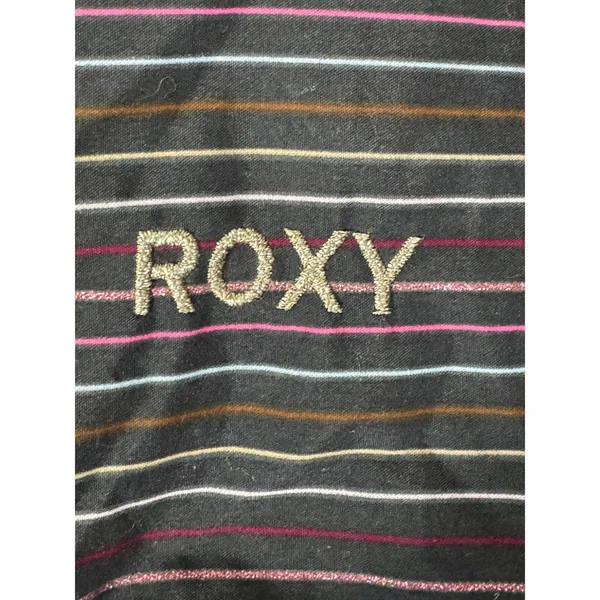 Roxy 5K Silver Snowboard/Ski Jacket Black With Multicolor‎ Pinstripe Size XL - Image 14