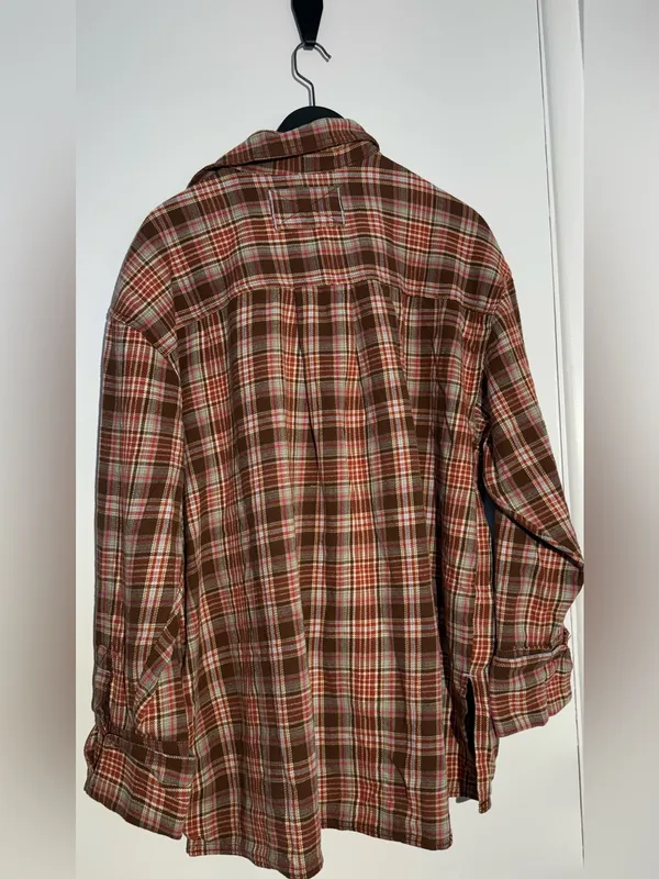 NWT! We The Free Brown, Rust & Pink Plaid Shirt Jacket - Image 13