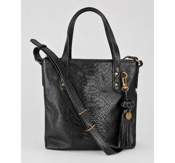 The Sak black leather embossed crossbody tote - Image 3