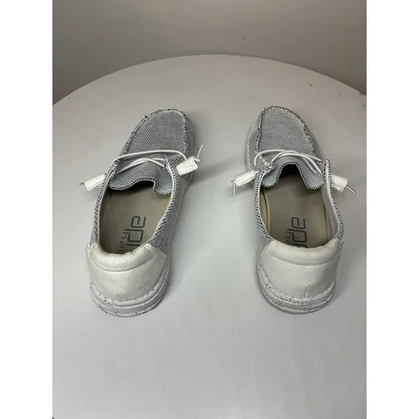 the HEYDUDE Women's Wendy Sox slip-on shoes in stone white 9 Comfy Casual - Image 5