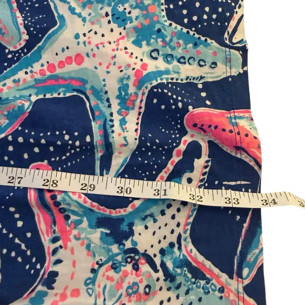 Lilly Pulitzer Cotton Beacon Dress Indigo‎ Star Struck Blue Pink Starfish Small - Image 14