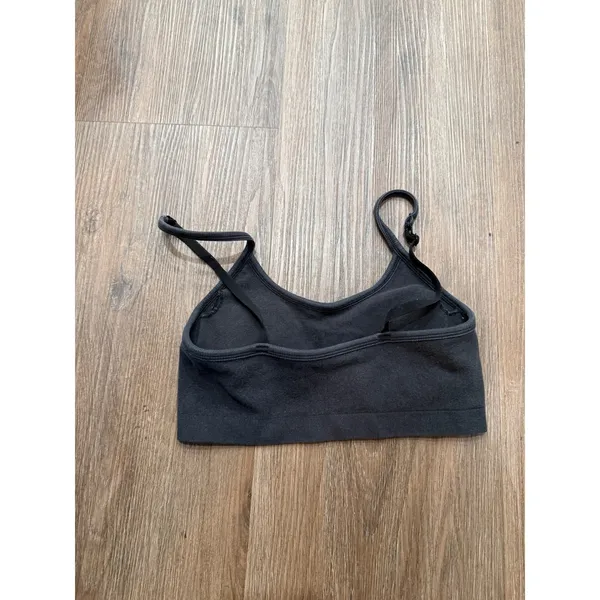 Aerie Real Good Seamless Bralette‎ Charcoal Gray Adjustable Straps padded Size S - Image 3