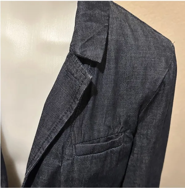 Size S Cotton denim blazer, Pilcro and the Letterpress for Anthropologie - Image 3