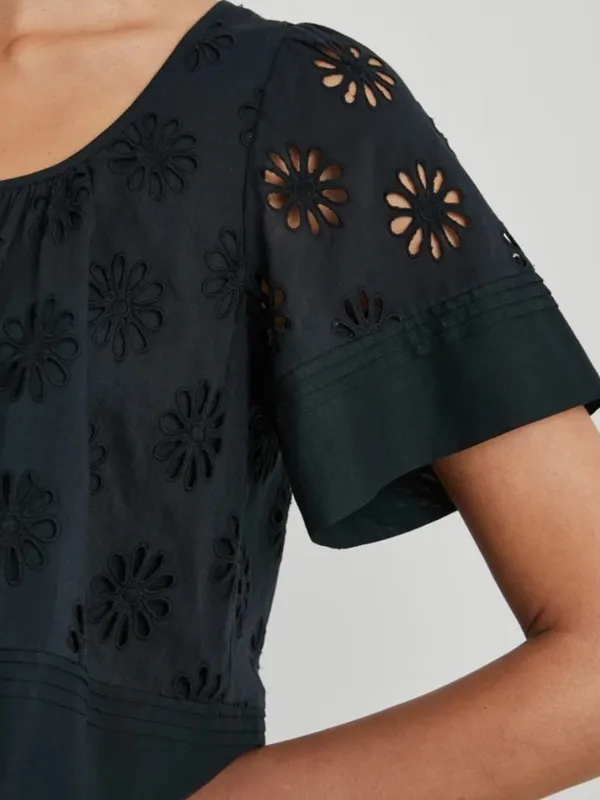 Rails Black  Bambina Button Front Top - Image 3