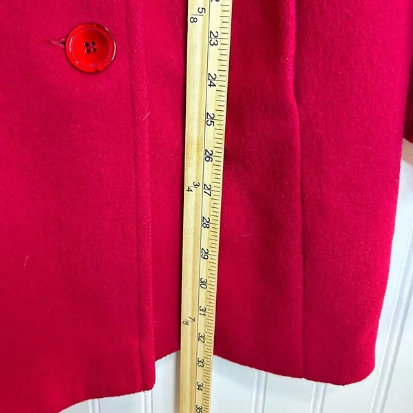 Pendleton OF Boston women 82% VTG Red peacoat U S A. - Image 9