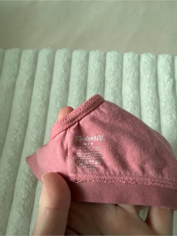 Madewell Dusty Rose Wireless Triangle Bralette - Image 4