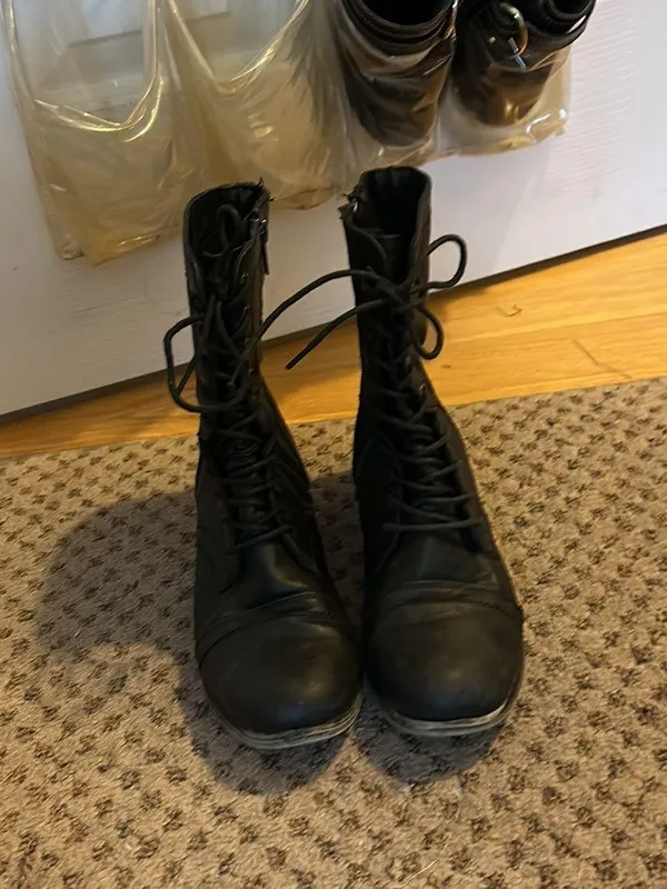 Black Combat Boots - Image 2
