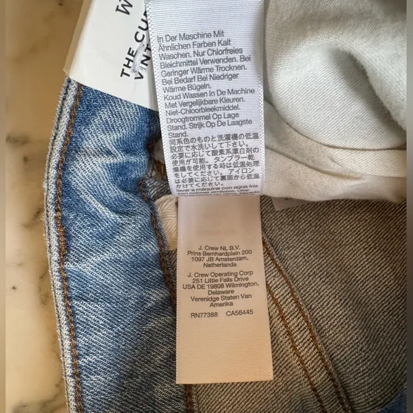 NWT Madewell curvy vintage jeans wide leg cropped 24 broken zipper needs replace - Image 15