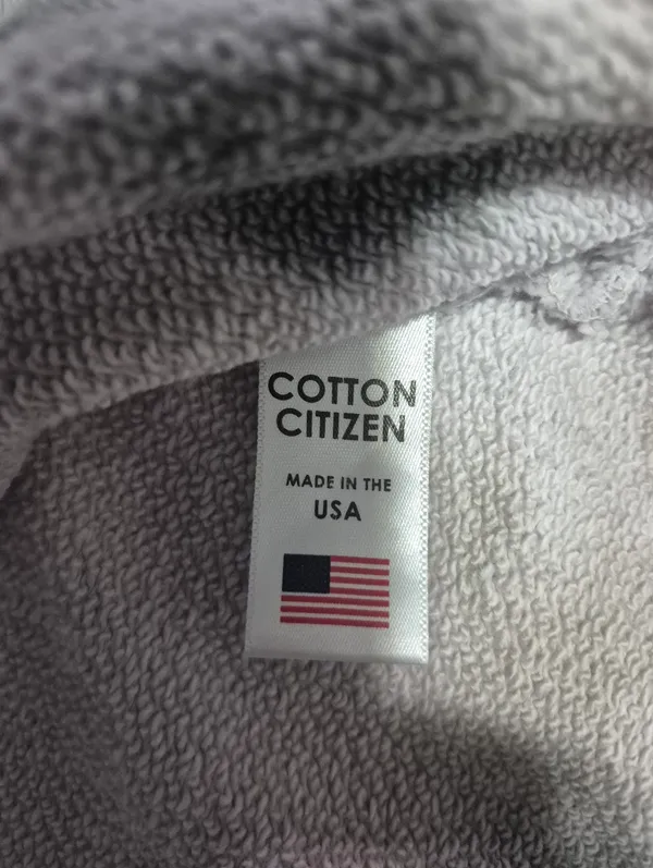 Cotton Citizen Womens Brooklyn Light Gray & Charcoal Tie-Dye Crewneck Sweatshirt - Image 7