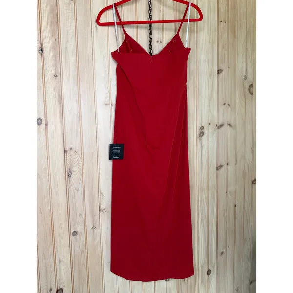 NWT Lulus Reinette Rust Red Midi Dress Holiday Party Party Wedding Size S - Image 6
