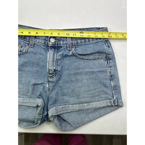 Calvin Klein 1990's women’s Omega Side Slit SZ 6 denim shorts wash double stone - Image 6