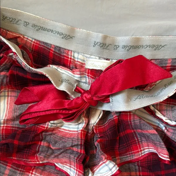 Abercrombie & Fitch Red Plaid Women Boxer Shorts - Image 3