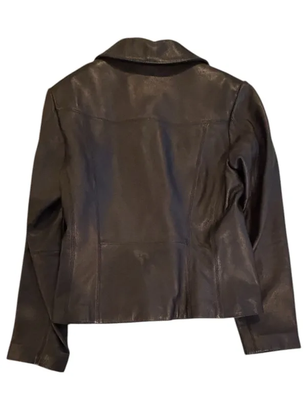 Wilsons Leather Maxima Black Genuine Leather Blazer Jacket Size Small - Image 2