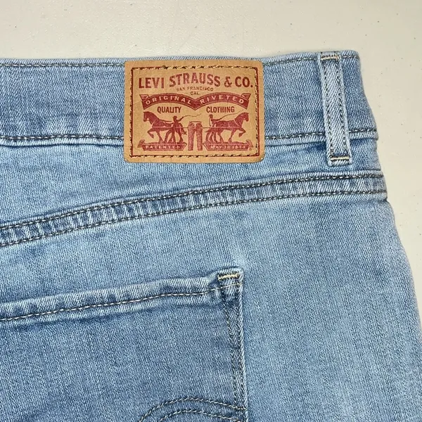 Levi’s Size 33/16 Blue Denim - Floral Embroidered Classic Jean Shorts - Image 4