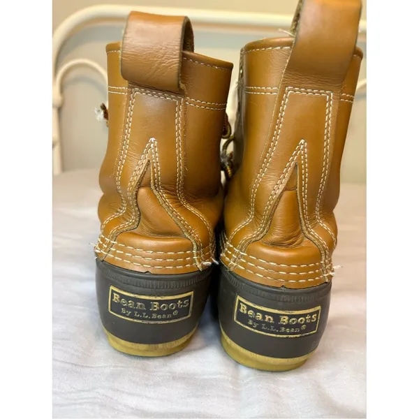 Vintage L.L. Bean Bean Boots Size 6M Brown Leather Made in Maine USA - Image 5