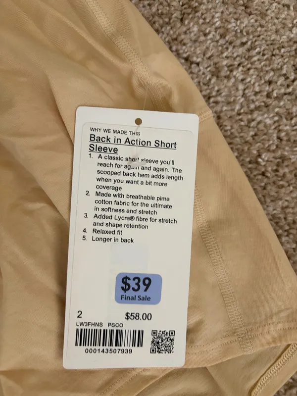 Lululemon Back In Action Shirt - Image 3