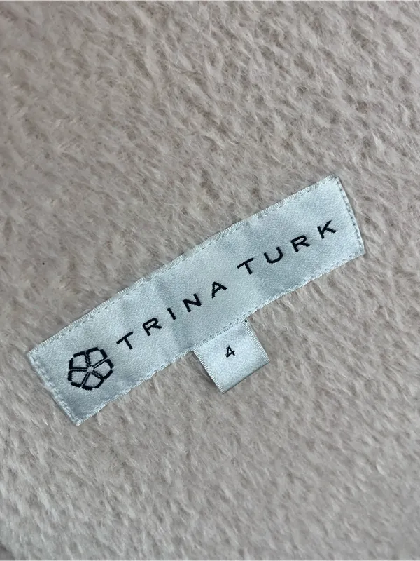 TRINA TURK Alpaca Wool Blend Double Breasted Pockets Lined Coat Size 4 - Image 3