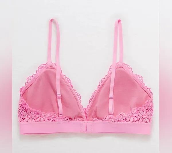 Aerie Ribbed Lace Padded Bralette Size S - Image 3