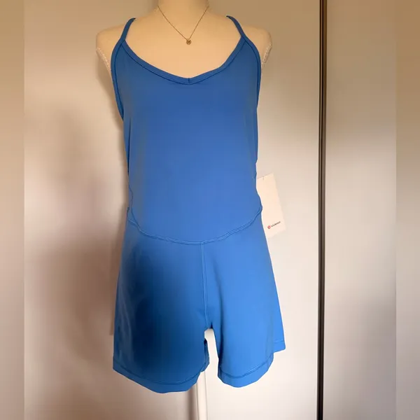 Lululemon Athletica Blue Cross-Back Bodysuit - Image 3