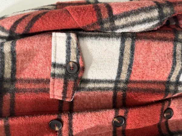 Staccato Red Plaid Front Button Up Jacket  - Image 2