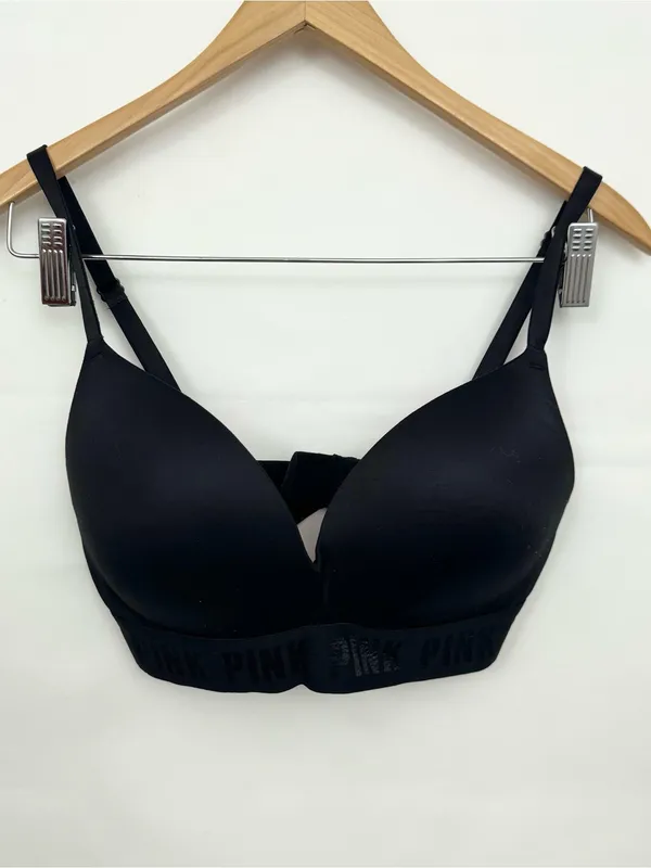 Victoria's Secret PINK wear everywhere wireless push up black Bra 34D - Image 2