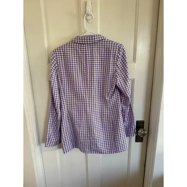 NWT‎ Showpo Quick to Win purple gingham blazer size US6 - Image 6