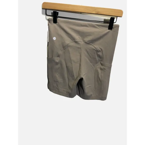 Zella‎ Biker Shorts Womens Small Taupe High Waisted Pocket Athletic Yoga Gym - Image 4
